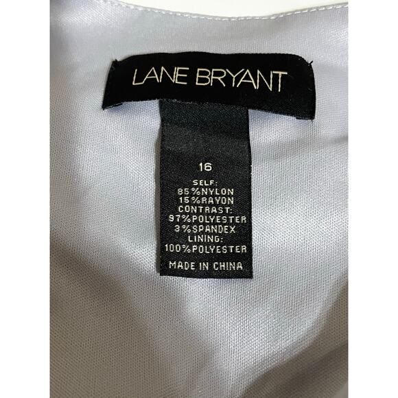 Lane Bryant Silver Sleeveless Flowy Midi Evening Dress – Women’s Size 16 - Picture 3 of 6